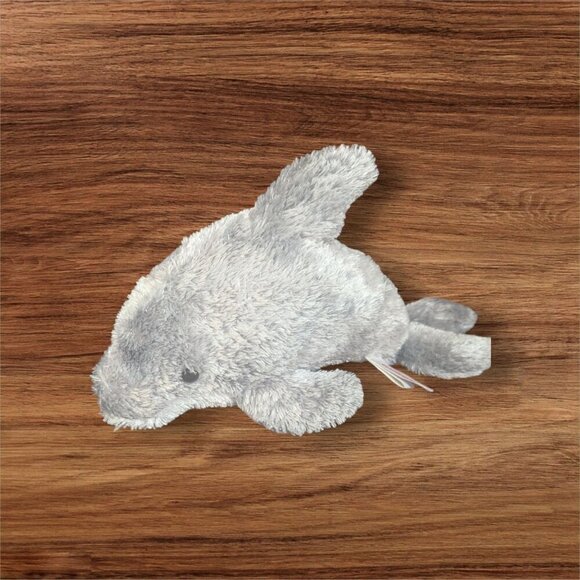 Aurora Plush Dolphin Stuffed Animal Toy gray  ocean sea  10" - Picture 8 of 10